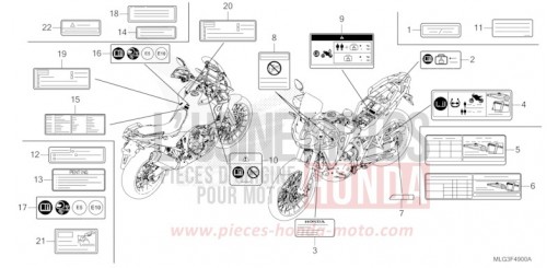 ETIQUETTE DE PRECAUTIONS CRF1100A2N de 2022